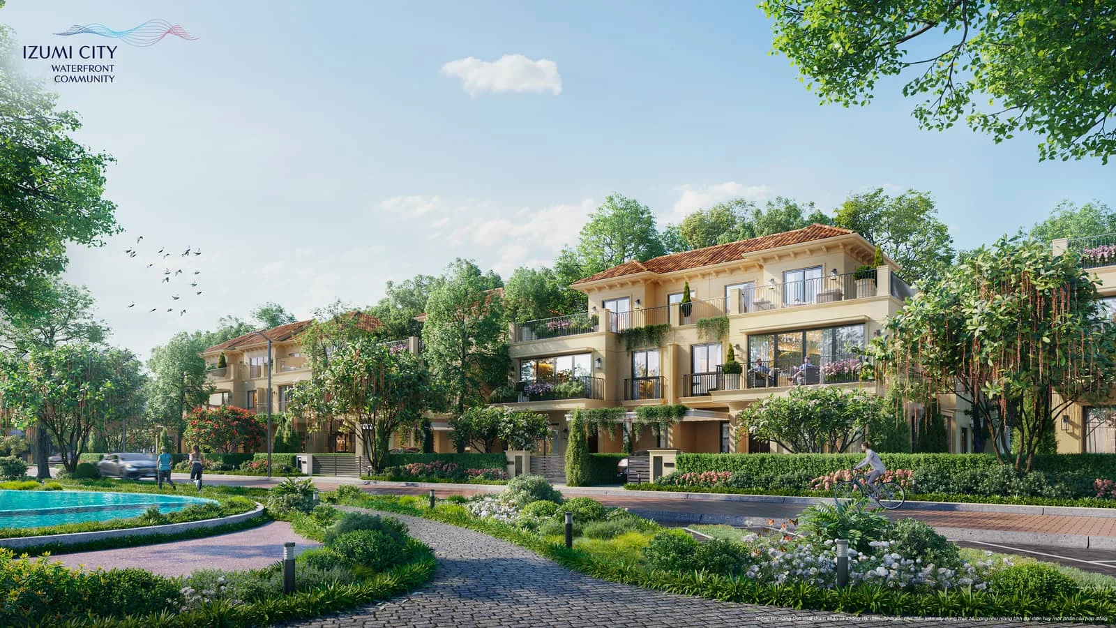 Phối cảnh biệt thự song lập Izumi Canaria