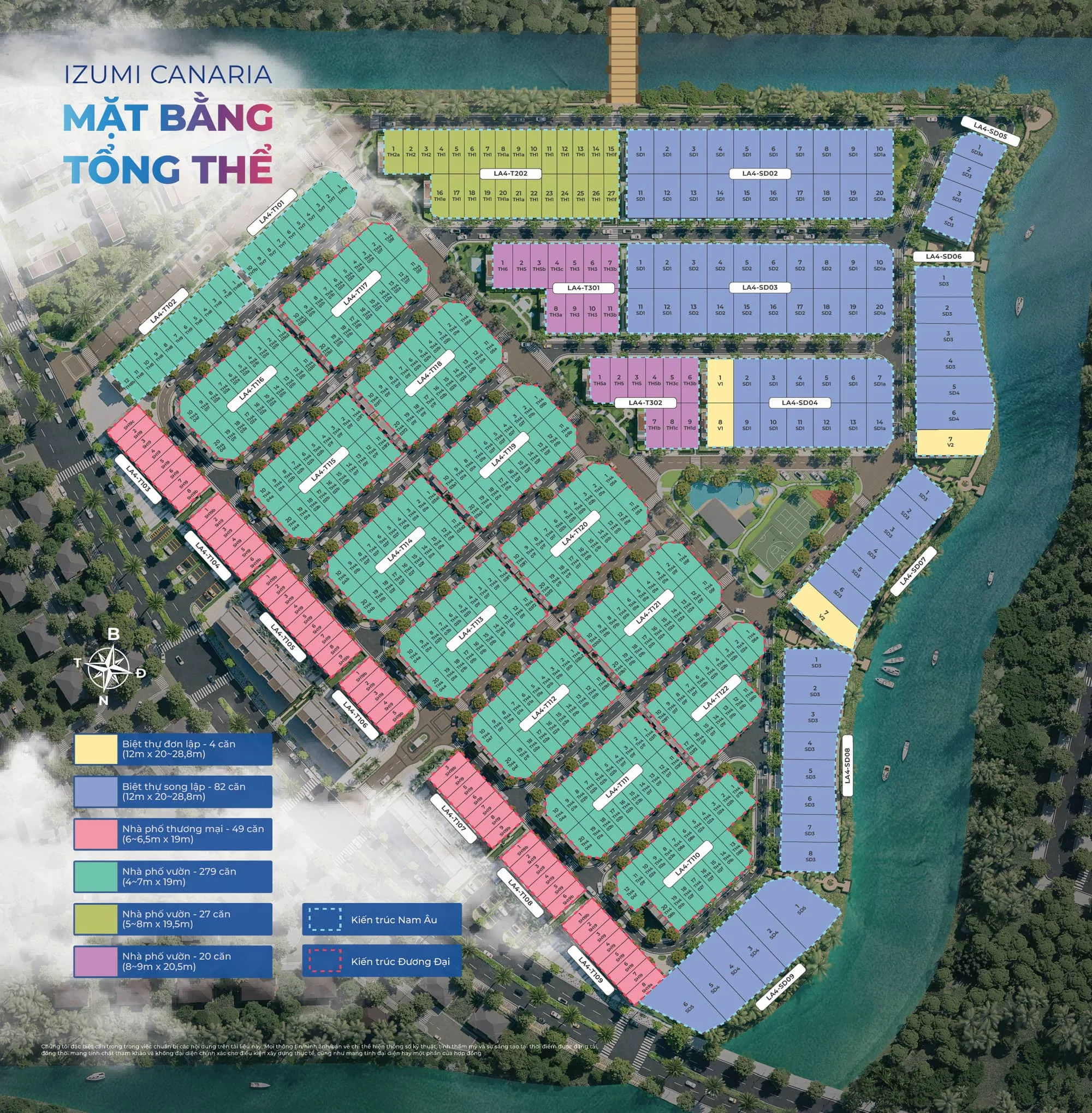 Mặt bằng tổng thể phân khu Izumi Canaria