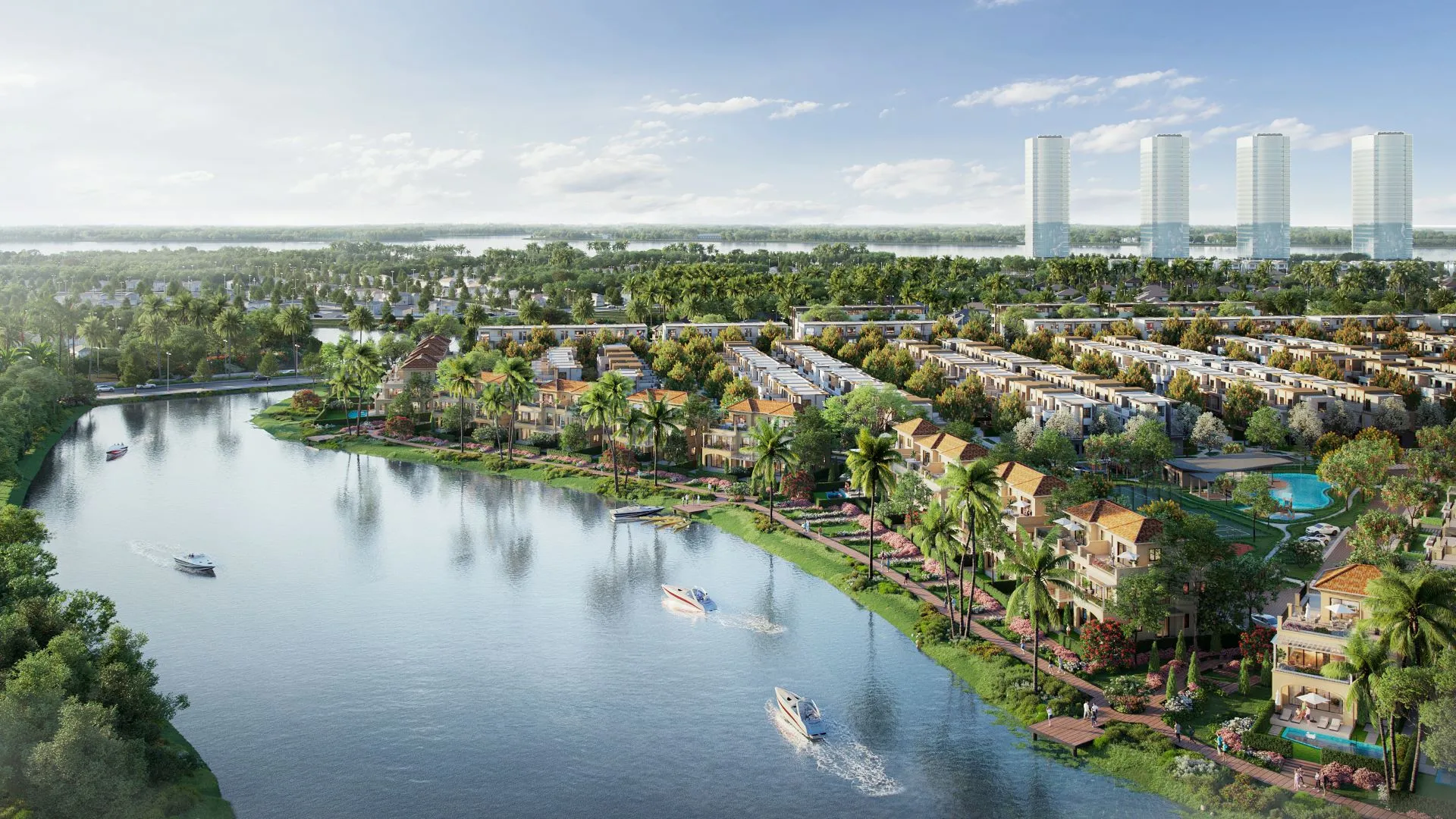 Vị trí khu đô thị Izumi City bên sông Đồng Nai